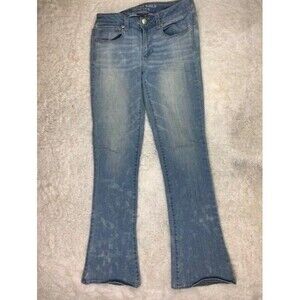 American Eagle Size 8 Womens Jeans Skinny Kick Supper Supper Stretch Patterned